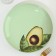 Ceramic plate "Avocado", 22.5 cm, green color