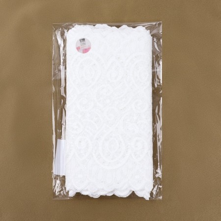Lace elastic fabric, 180 mm × 2.7 ± 0.5 m, fluid-white color-4