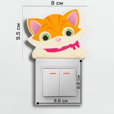 Wall decor, sticker on the switch 