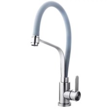 Fashun A54012-12 kitchen mixer, single-leaf, flexible spout, stainless steel, gray