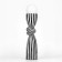 Click for one candle "Knot", white-black color 39 x 10.5 x 10.5 cm