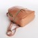 Open-ryczak-mini made of artificial leather with a zipper, powder color