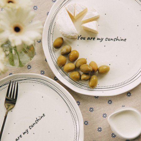 A set of porcelain plates SL Home "House", D = 27 cm, white color-8