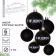 New Year's Christmas Balls “with NG, Kruch”, for the New Year, plastic, d = 6, 6 pcs., Black color