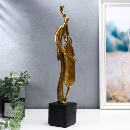 Souvenir Polystone Series Musicians "Smugusist" Gold 47x8x8 cm-2