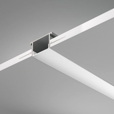 Aluminum profile of hidden installation LED Strip Alm011S-2M, 200x6.1x1.4 cm, silver color-2