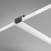 Aluminum profile of hidden installation LED Strip Alm011S-2M, 200x6.1x1.4 cm, silver color