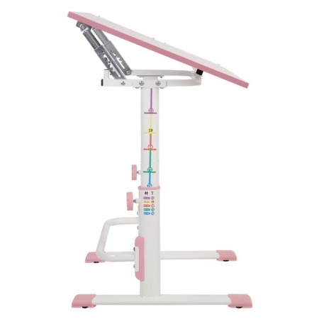 Set Polini Kids growing desk-transformer + adjustable stool, white-pink color-5