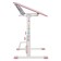 Set Polini Kids growing desk-transformer + adjustable stool, white-pink color