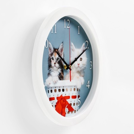 Wall watches, D-28 cm, children's, "kittens", silent-1