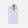 Key on the buttons, length 10.5 cm, 6 carabiners, white color