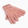 Gloves Female two -layer minku waterproof, size 6.5, pink color