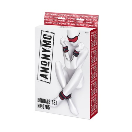 Bondage set Anonymo 0705, polyester, red-10