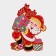 Decorative sticker "Grandfather Frost with gifts" 44x32 cm