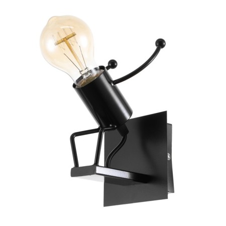 Sconces "man" E27 40W black 11x17x19 cm-1