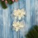 Jewelry decoration "Bow with a flower" (set 2 pcs) 11x9 cm, white