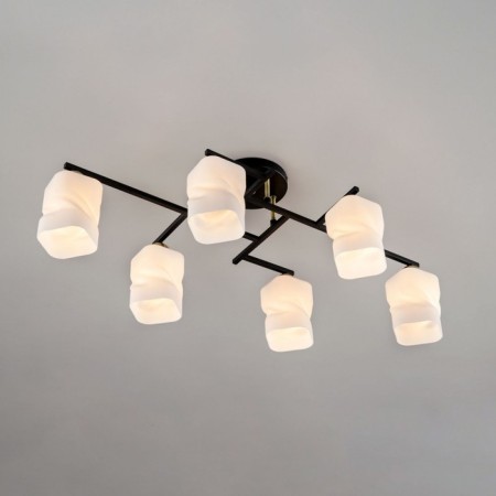 Citilux ceiling chandelier "Jerome" CL129265, 77.5x40x25.5 cm, 6x75W, E27, Black Color Black-7