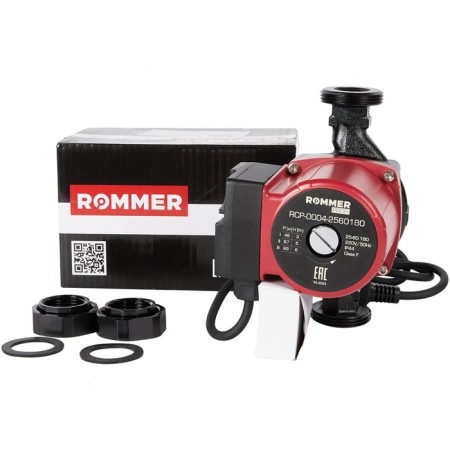 Circulation pump Rommer Profi 25/60-180, 93 watts, pressure 6 m, 4.07 l/min, cable 1.3 m-3