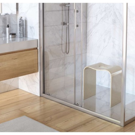 Shower stool of artificial stone Taliente SGABELLO 380x250x410 mm, beige-1