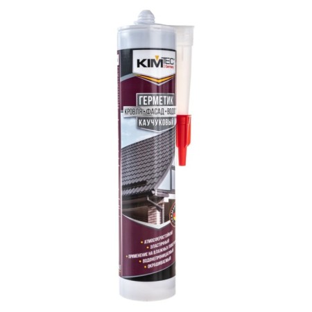 Sealant Kim Tec, rubber, for roofing, facade and drain, black, 310 ml-1