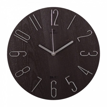 Watching clock, interior "classics", silent, D-30 cm, brown