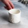 Ceramic "Swallows" white mug, 260 ml, white color