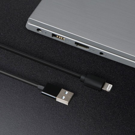Windigo, Lightning - USB, 2 A, charging + data transfer, TPE braid, 1 m, black-1