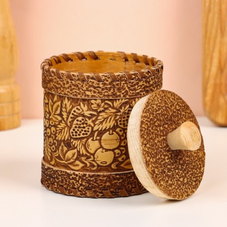 TUES for spices "Berries", spices, 8x8x9 cm, birch bark-1