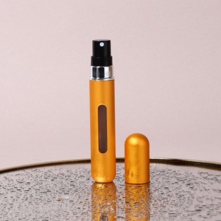 Perfume atomizer, with a spray, 10 ml, golden color-2