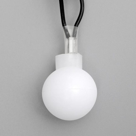 Garland “thread” 5 m with nozzles “white balls”, ip20, dark thread, 30 LED, white glow, 8 modes, 220 V-5