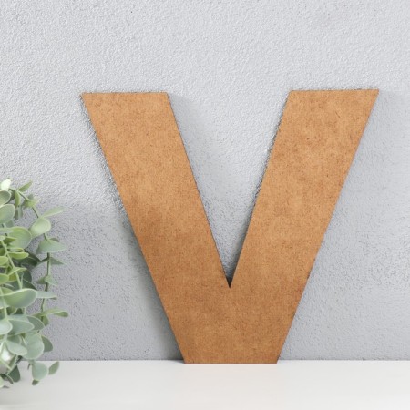 The panel of the letter "V" 20x21.5 cm, black-2