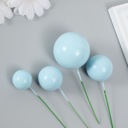 Decor for creativity "Blue Balls" d = 2; 3; 3.5 and 4 cm set 20 pcs-1