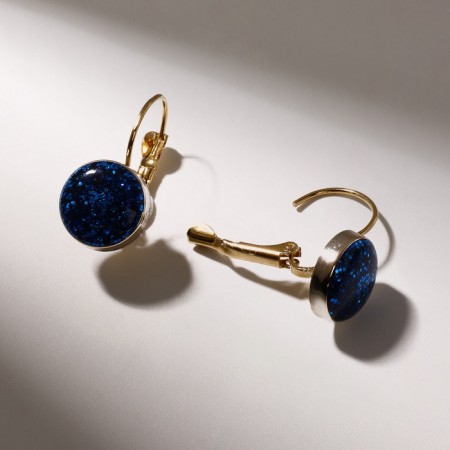 Earrings with the rhinestones "confetti" flash, color mix-8