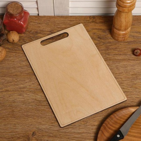 Dresser Bilateral, rectangular board, cut -out handle, 26 × 18 × 0.6 cm