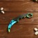 Souvenir weapons made of wood "Cerambit, emerald waves"