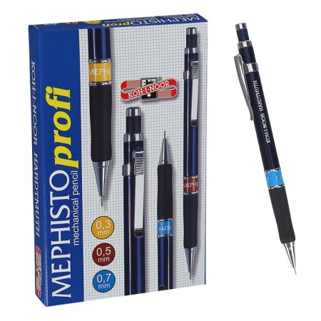 Mechanical pencil 0.7 mm Koh-I-Noor 5055/7 Mephisto Profi, flu, blue ring, clip