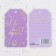 Schildik tag "with all my heart!" Soft-tach, lilac background, 8x5.5 cm