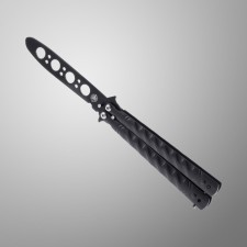 Training butterfly knife, steel - 420, handle - steel, 22 cm