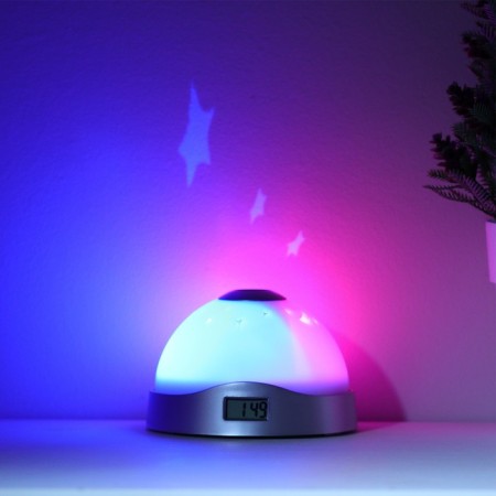 Luazon LB-04 "Star Sphere" alarm clock, projection, white