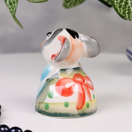 Souvenir "Mouse Grandmother", Gzhel, Color-2