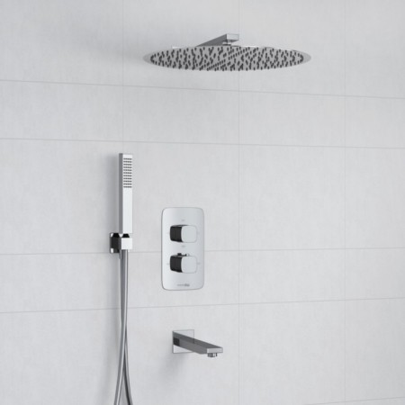 The shower system wasserkraft a178644 Thermo, built -in, thermostat, shower set, chrome-1