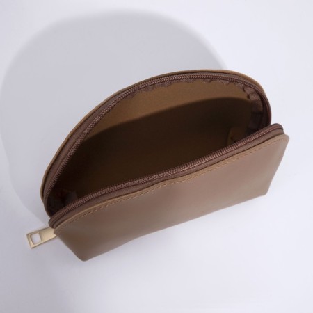Bag Women's Tout with zipper, brown color-8