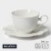 Tea steam porcelain Magistro "suite", 2 items: 280 ml mug, saucer d = 15.5 cm, white color