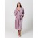 Women's robe with a hood, size 56, plum color
