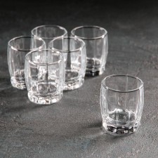 A set of glass piles for dance vodka, 55 ml, 6 pcs