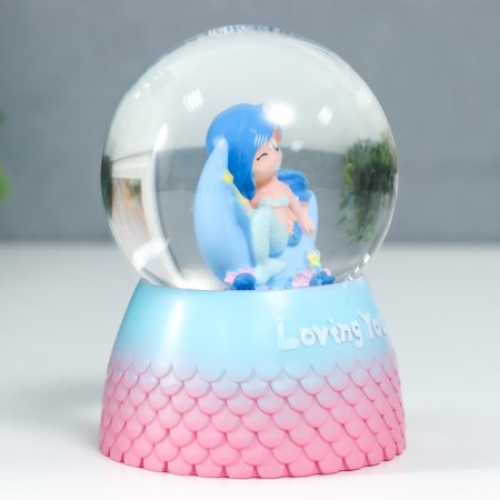 Souvenir Polystone Water Ball Light "Mermaid underwater" MIX 9.5x7x7 cm-3