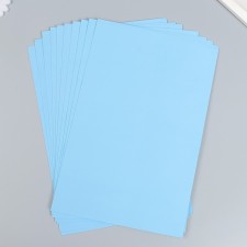 Foamiran set 20x30 cm, 1 mm, 10 pcs, light blue
