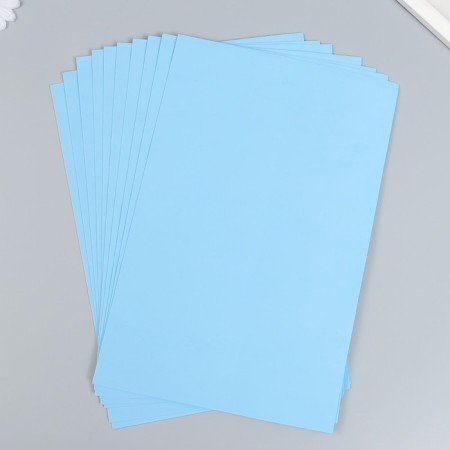 Foamiran set 20x30 cm, 1 mm, 10 pcs, light blue