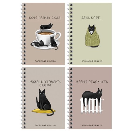 Note book A6, 120 sheets in the cage on the crest "Paise", covered cardboard, mix