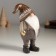 Polystone souvenir "Gnome in gray pants, in a hood with Christmas trees" 11x7x17.5 cm